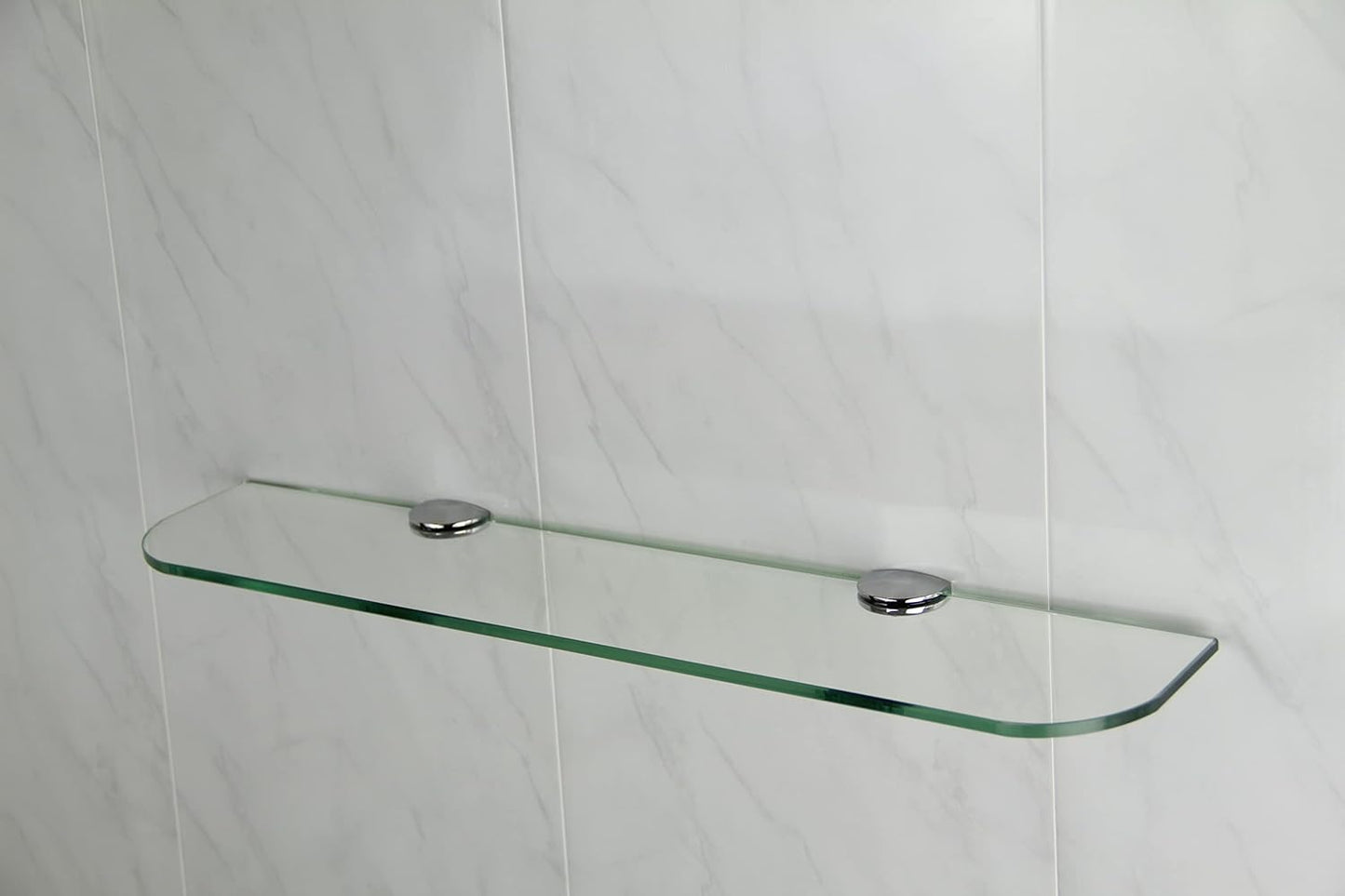 Glasablage mit abgerundeten Ecken