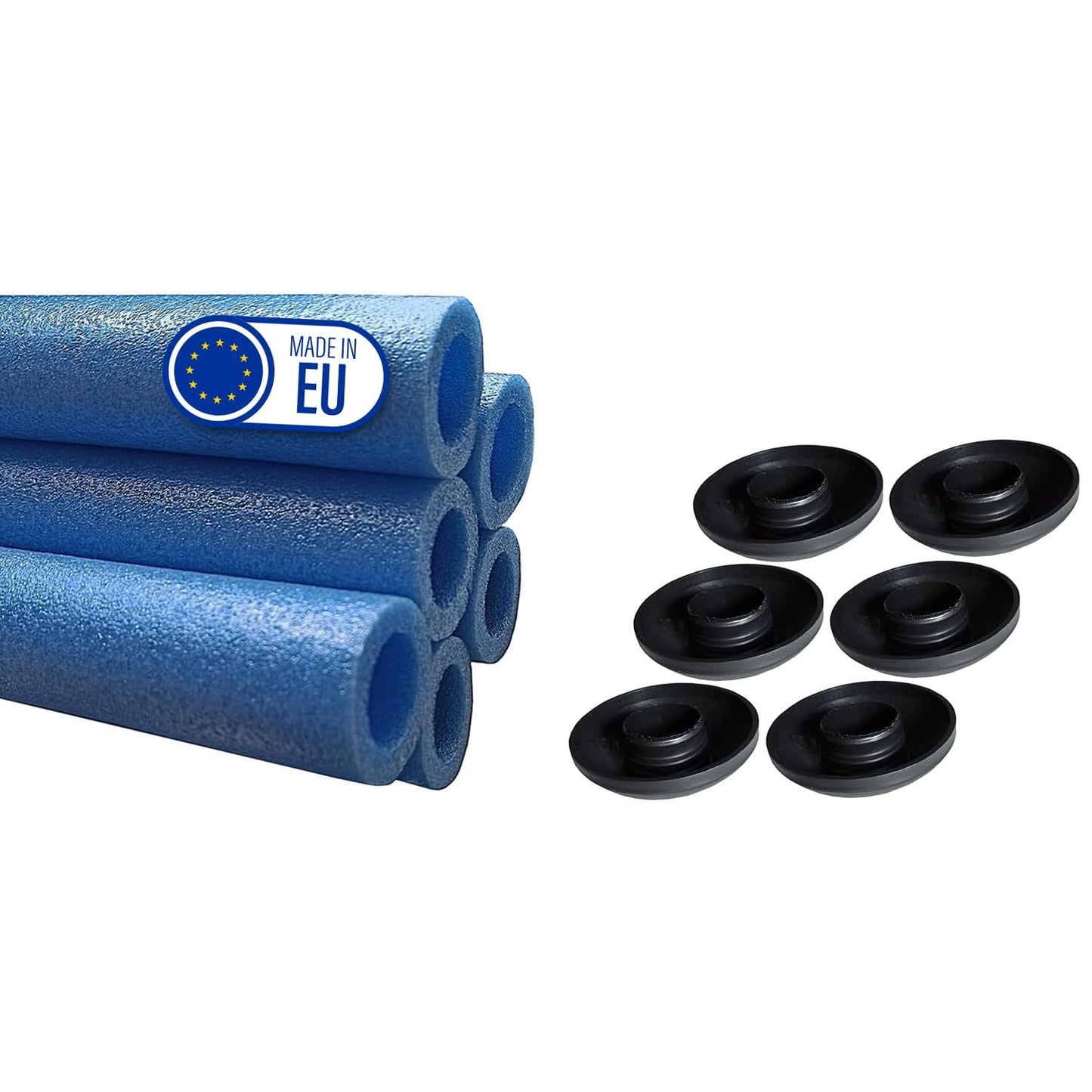 Trampolin Stangenschutz-Set, blau inkl. Kappen