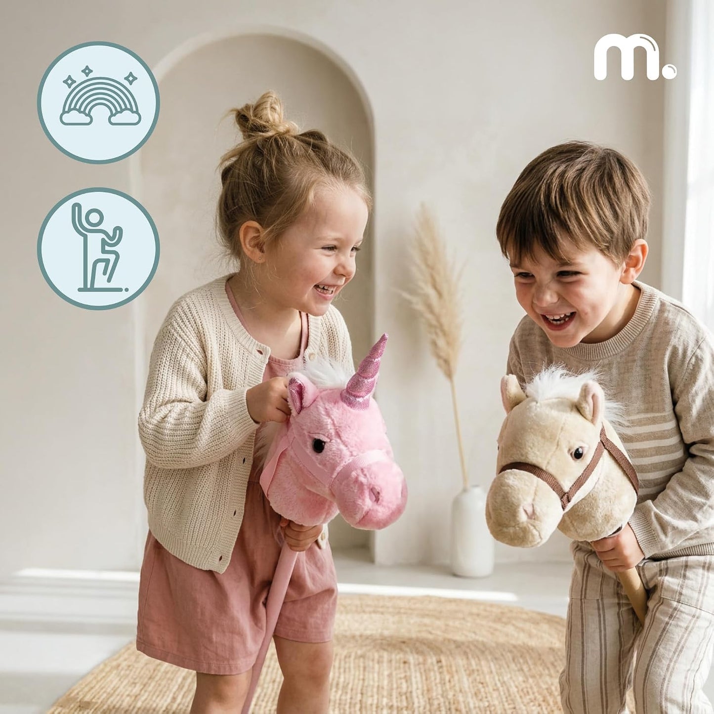 Einhorn-Steckenpferd für Kinder