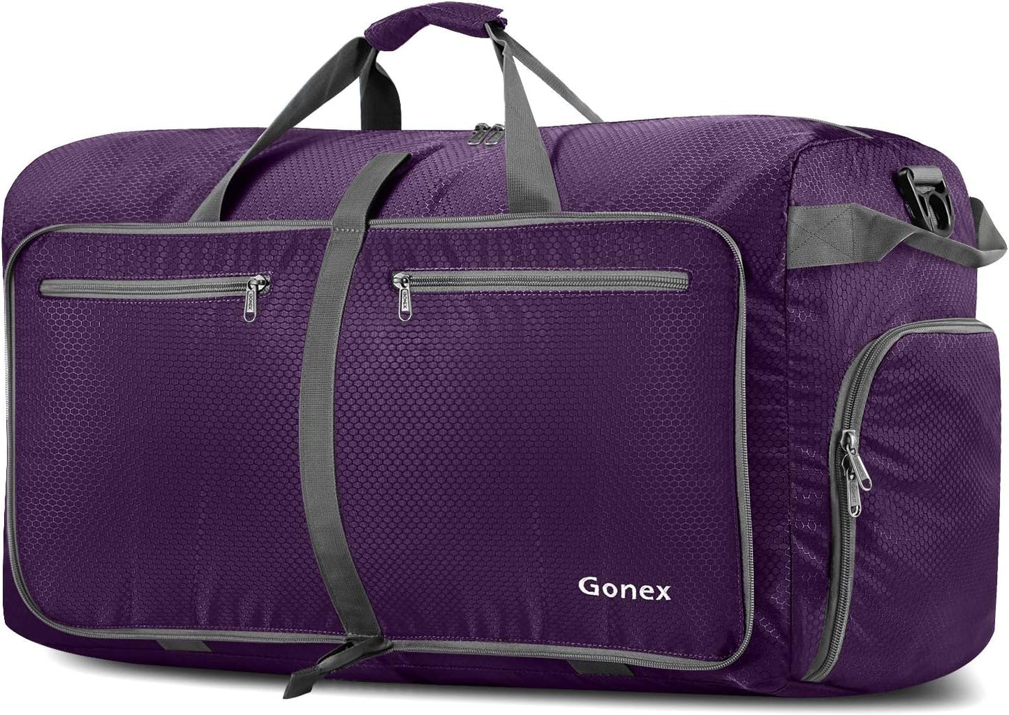 Faltbare Reise- und Sporttasche, Lila 80L