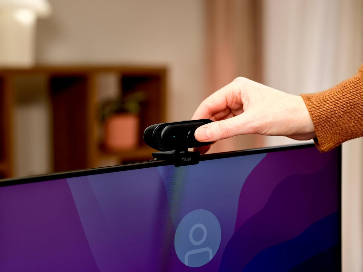 2K QHD Webcam Ovala mit Mikrofon und Rauschunterdrückung, Ovala Schwarz 2K QHD