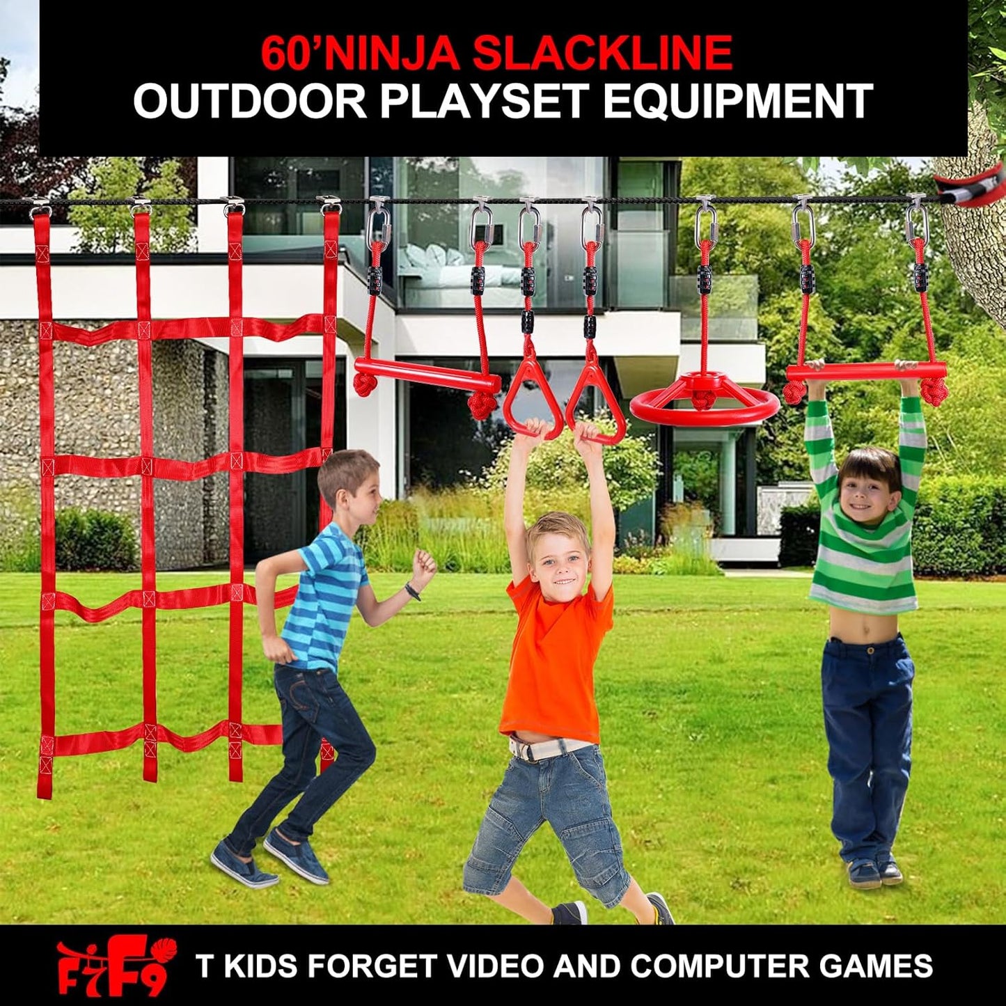 Ninja-Warrior-Hindernisparcours-Set 18 Meter