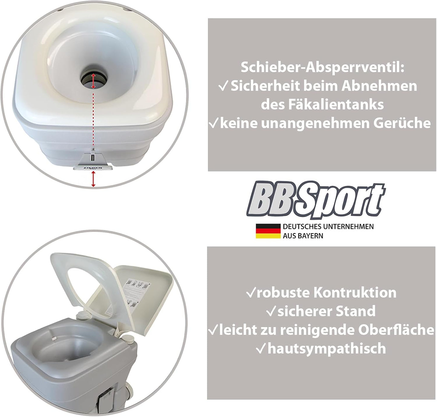 Tragbare Campingtoilette