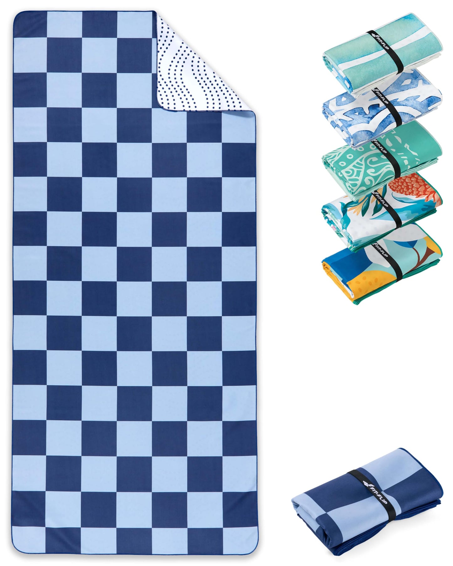 XXL-Mikrofaser-Strandtuch, 200cm x 90cm 22 Checkerboard