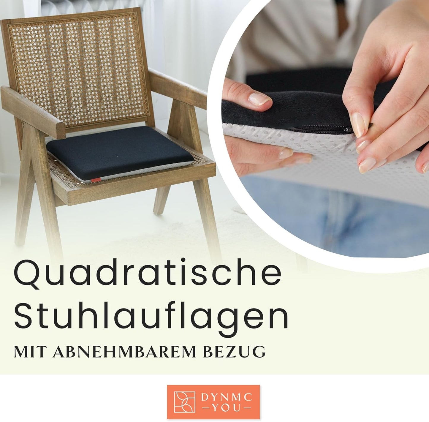 Memory Foam Sitzkissen, 2 Stück, eckig