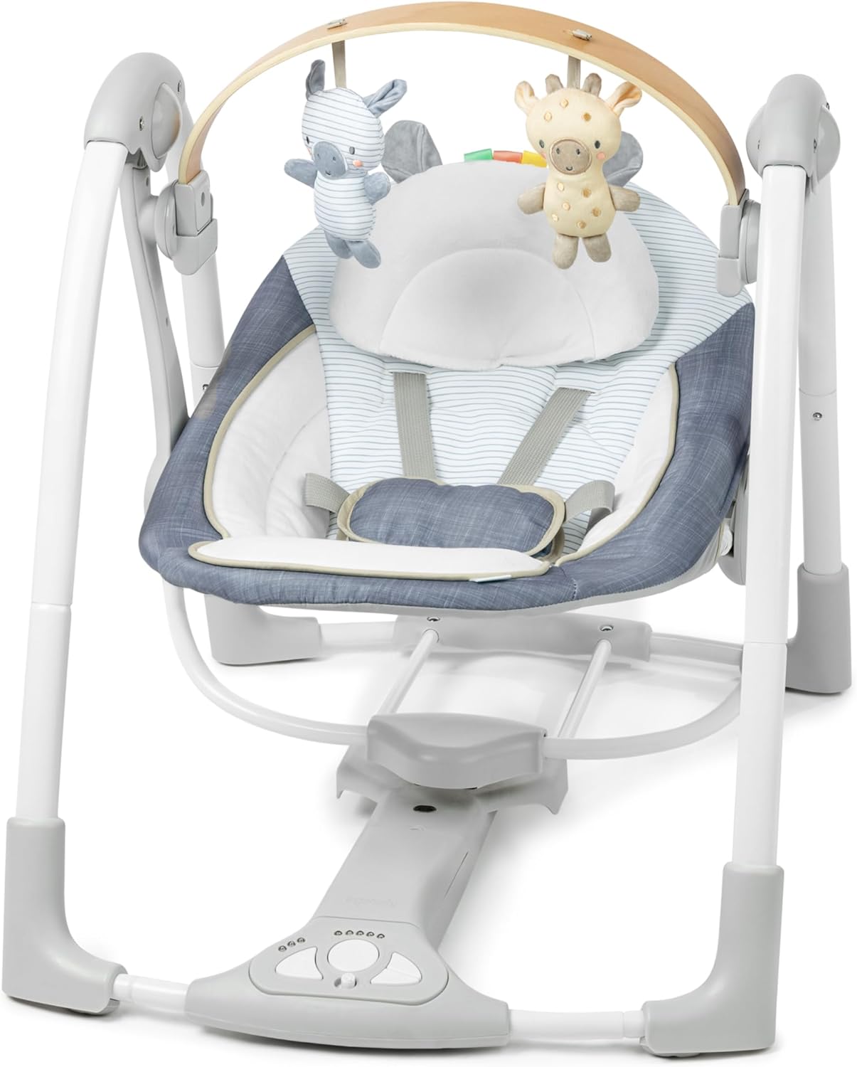 Swing 'n Go Babyschaukel & Babywippe mit Spielbogen, Chambray