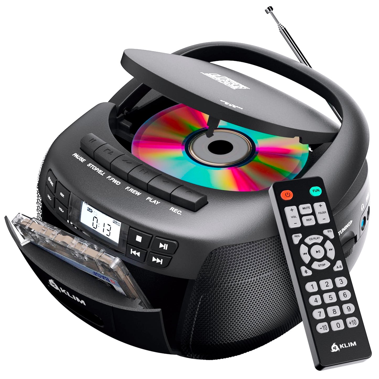 CD-Player mit Kassette, Black