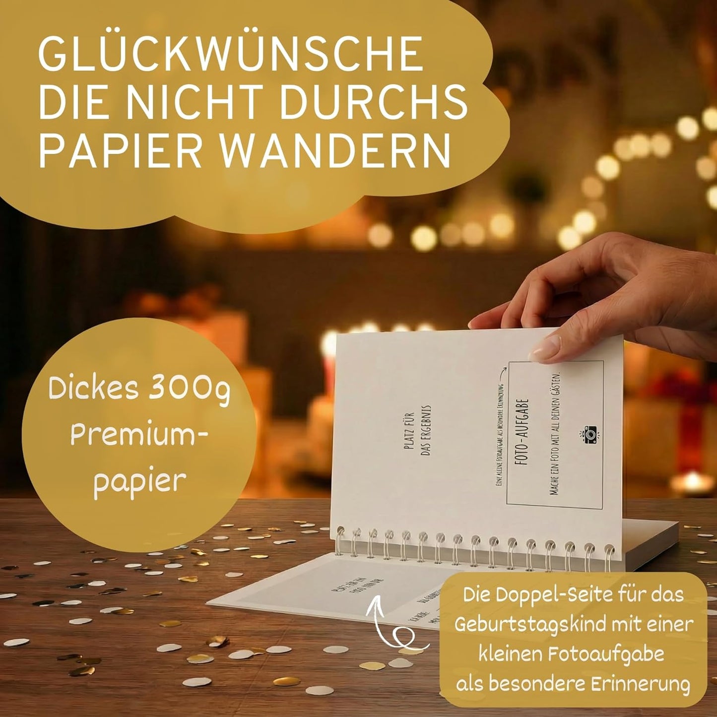 Gästebuch Geburtstag mit Fragen (40 Seiten), 40 Seiten - Bunt