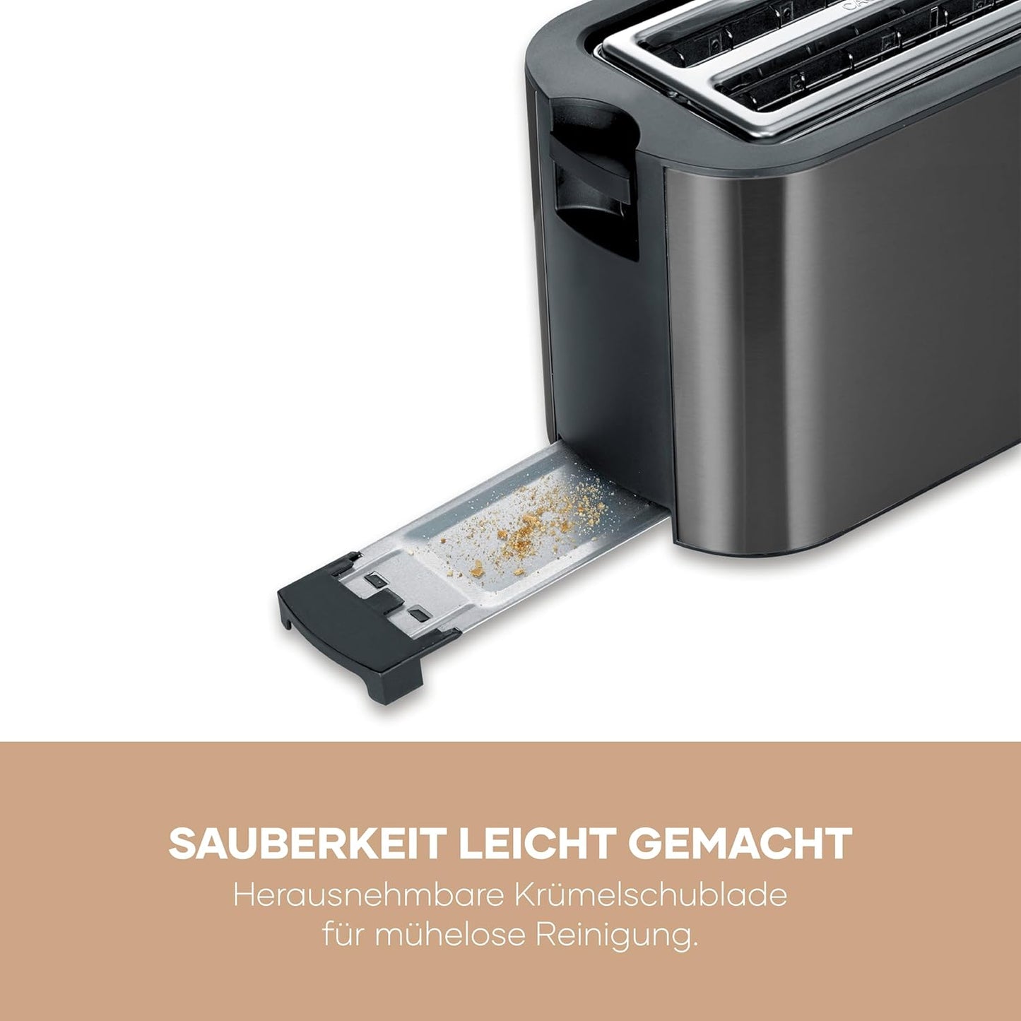 Langschlitztoaster AT 9341, Dark Inox
