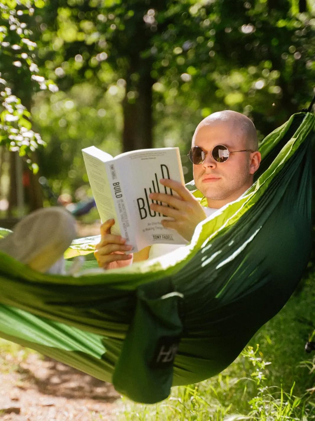 Camping-Hängematte aus Fallschirmseide, Forest & Green