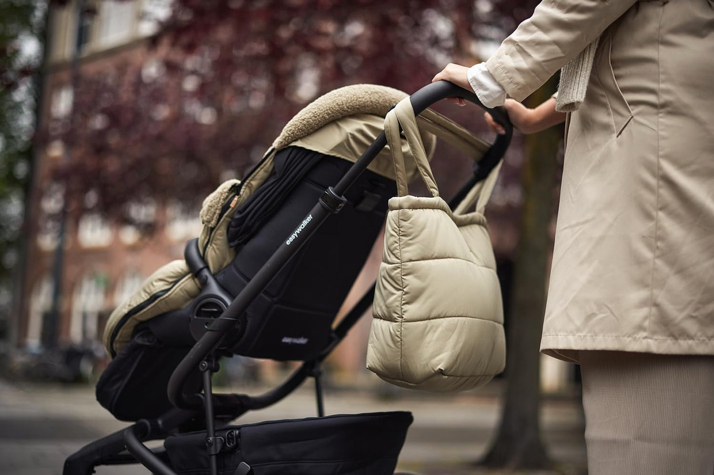 Wickeltasche Shopper für Eltern unterwegs, Olive Green