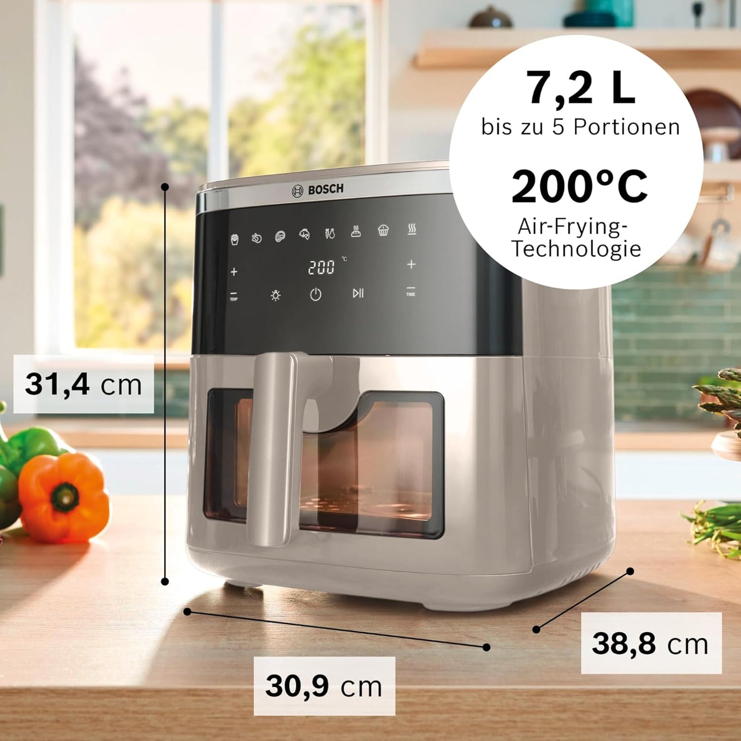 Heissluftfritteuse Serie 6, MAF671C0, Beige