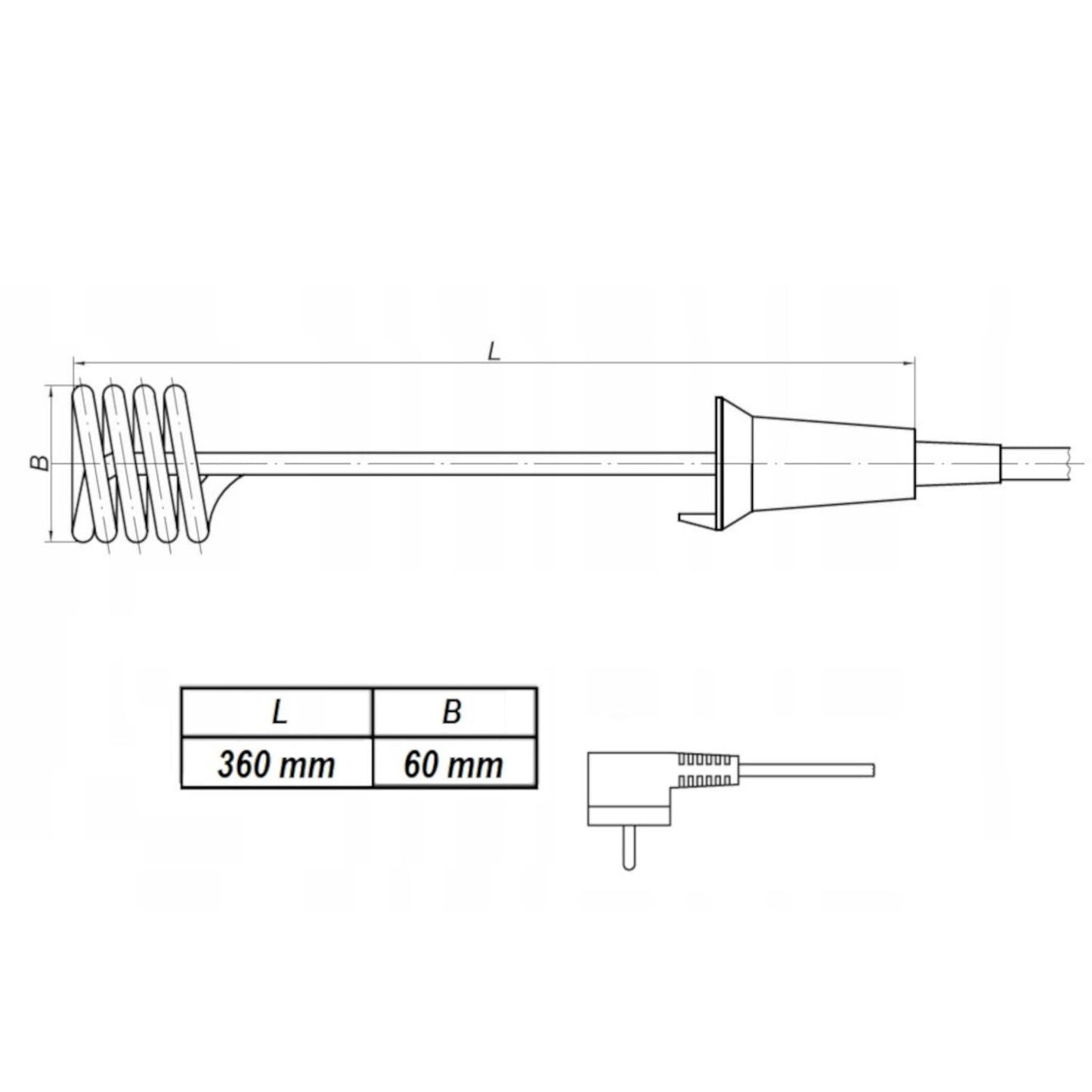 Tauchsieder GT N2.0 Edelstahl, mit Tasche