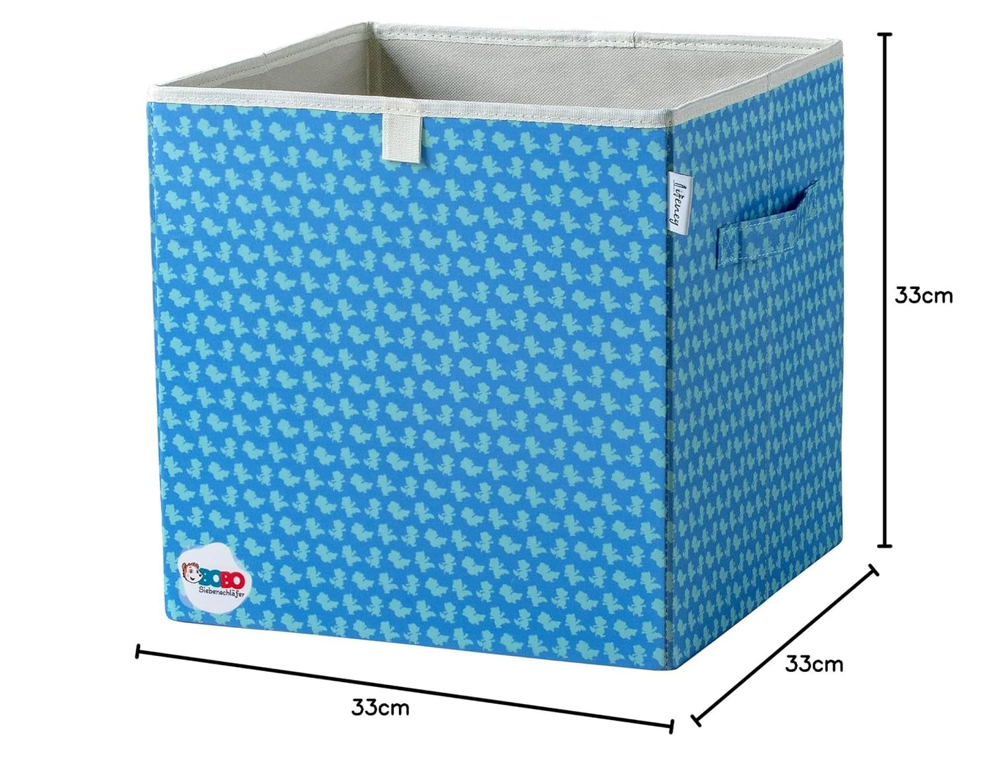 Aufbewahrungsbox Bobo Siebenschläfer (33 x 33 x 33 cm), Blau