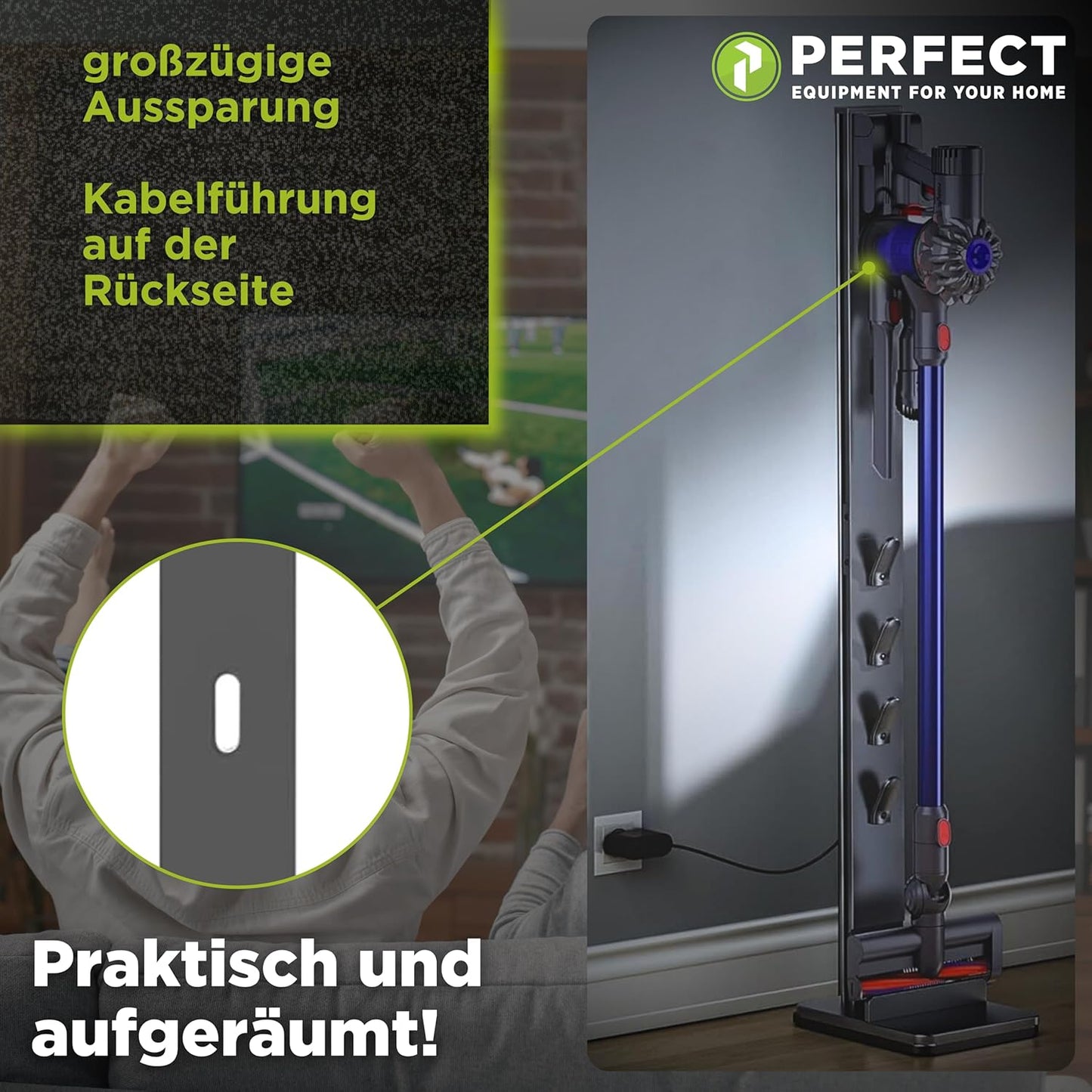 Staubsauger-Ständer für Dyson, Schwarz