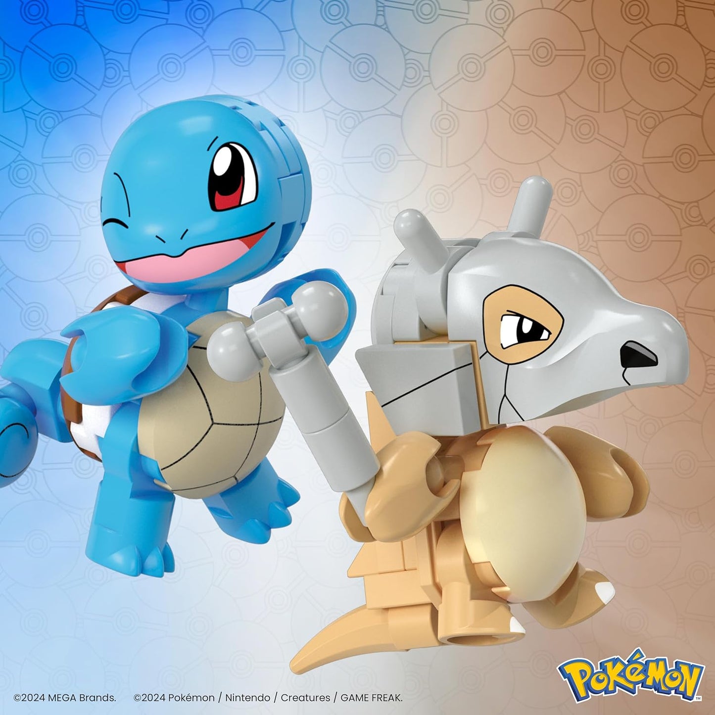 Pokémon Actionfigur Bauspielzeug-Set Schiggy und Tragosso, Schiggy und Tragosso