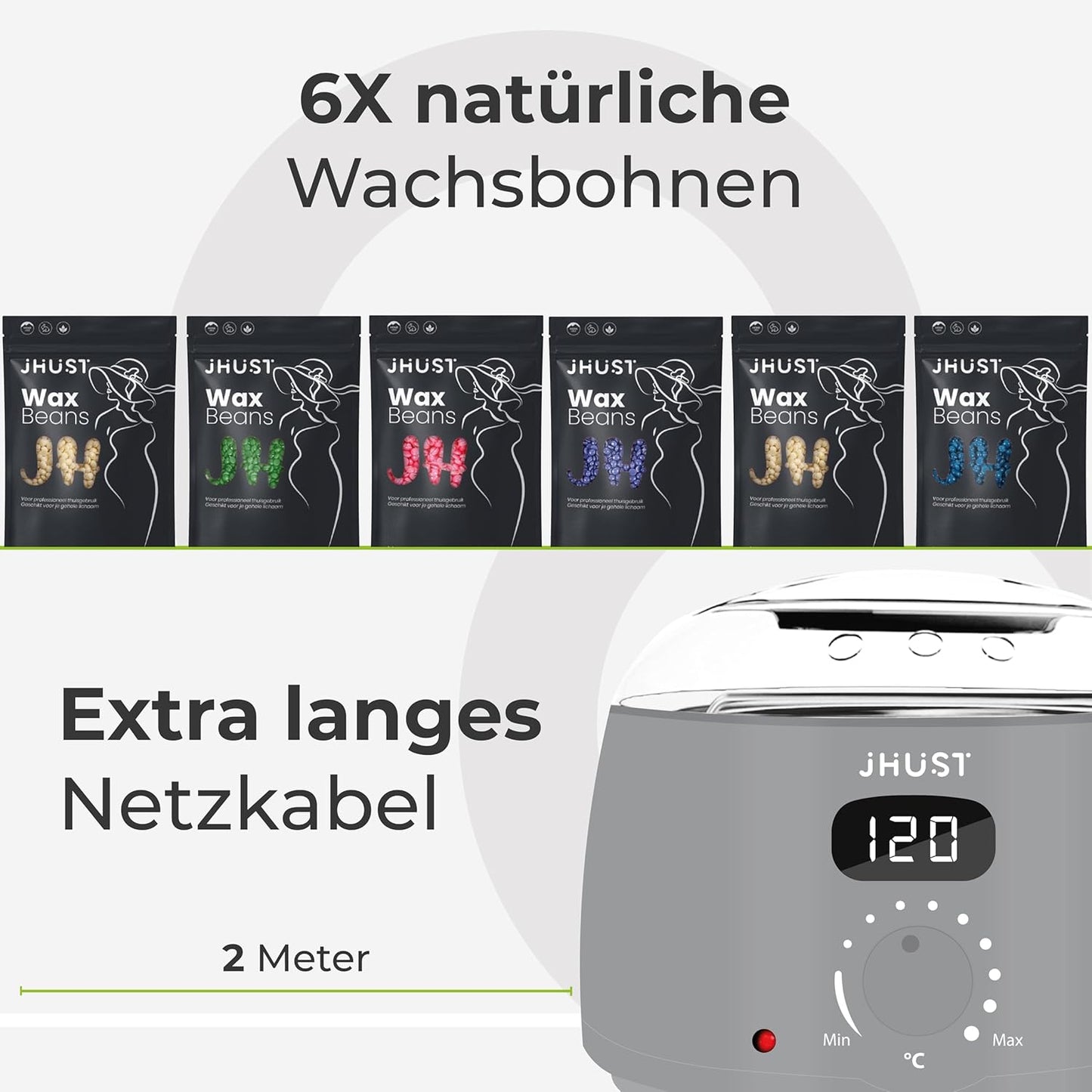 Wachswärmer mit Zubehör-Set, grau
