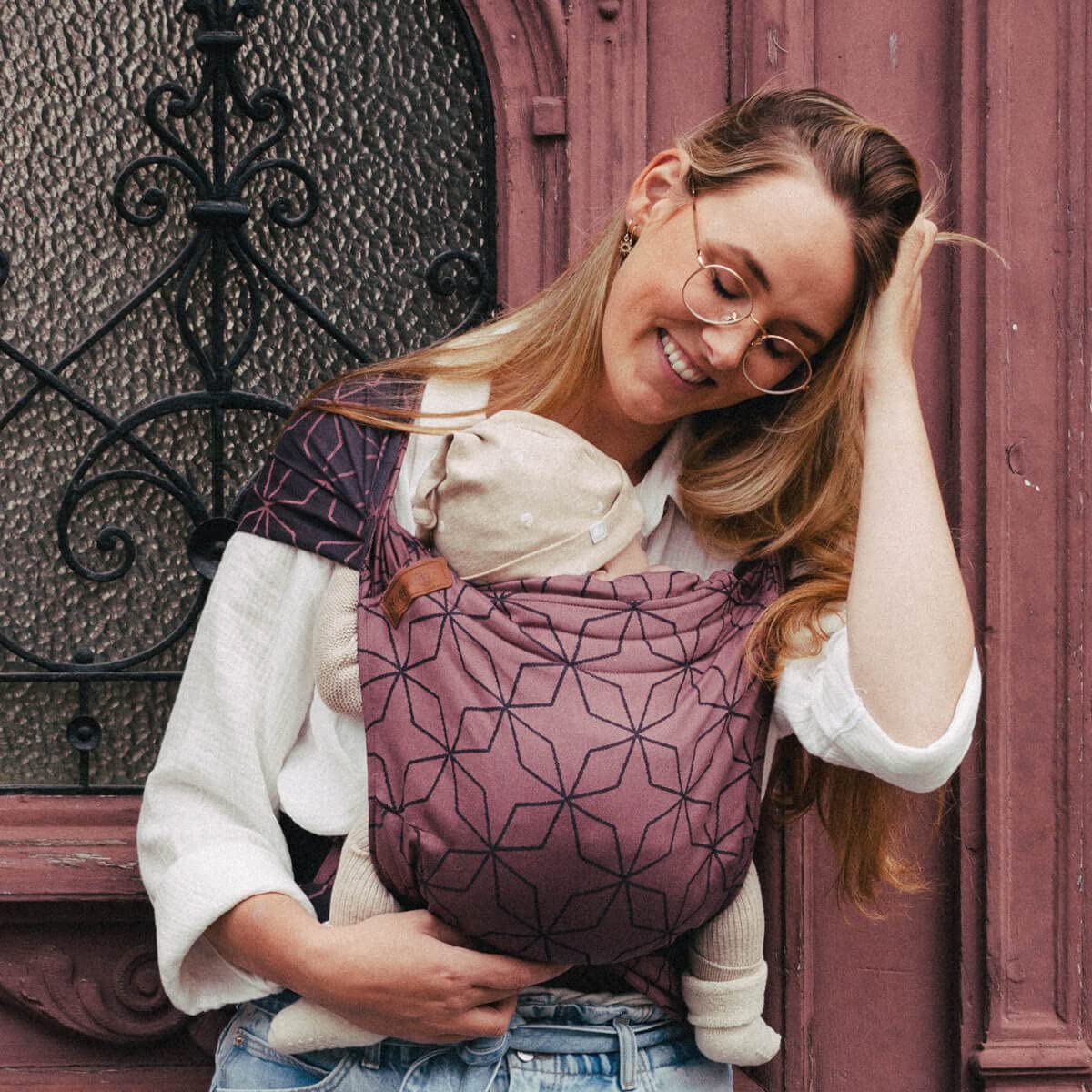 Hop-Tye Advanced 4-in-1 Babytrage bis 20 kg, Malmö rose