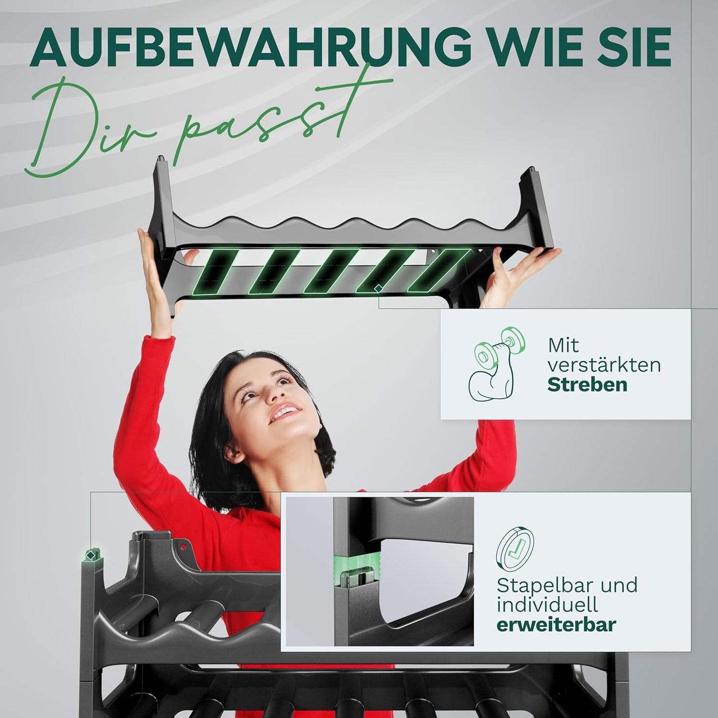 Modulares Flaschenregal für 60 Weinflaschen, für 60 Flaschen
