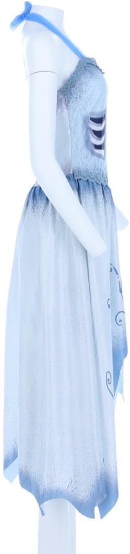 Kostüm Corpse Bride Emily mit Kleid, Stirnband und Schleier, Medium (UK 12-14)