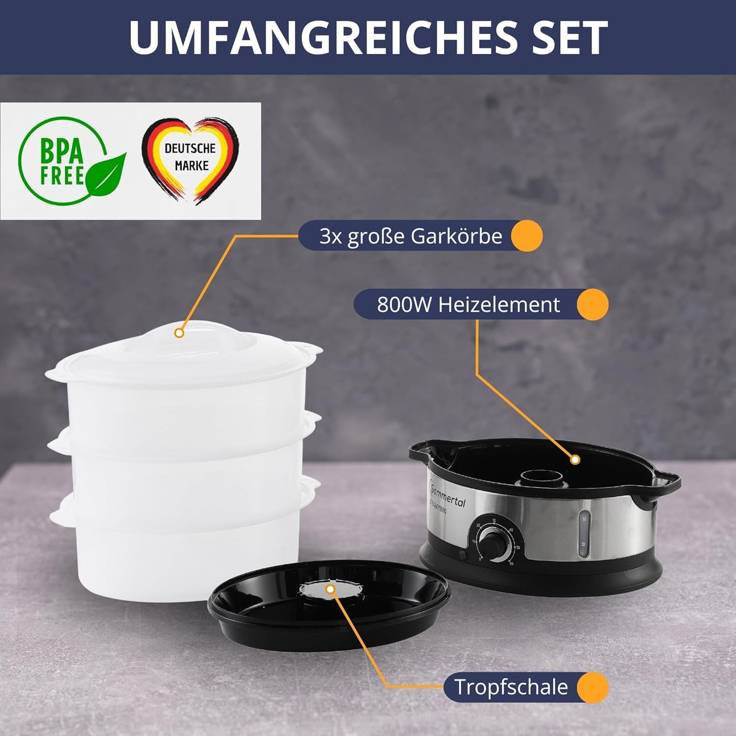 Dampfgarer STEAMY800