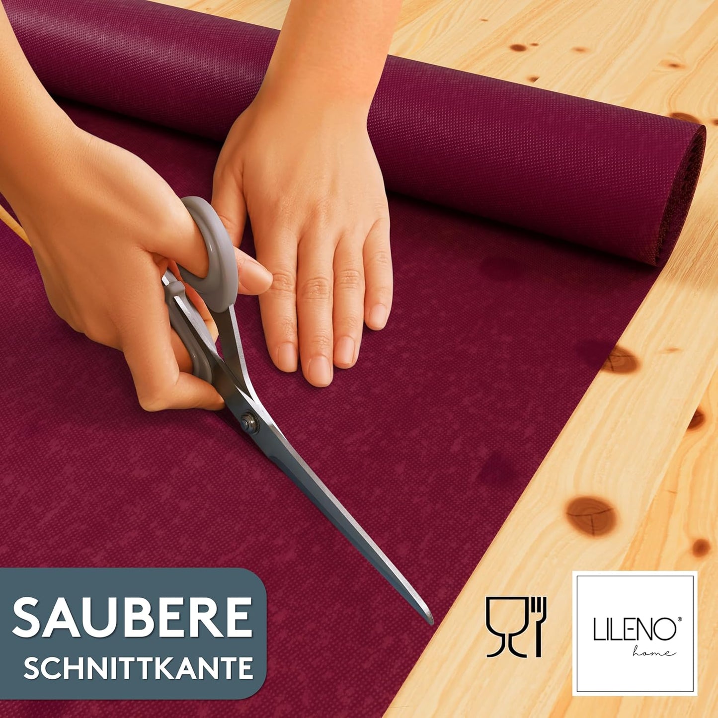 Abwaschbare Tischdeckenrolle, 2500 x 110 cm (Rechteckig) Bordeaux