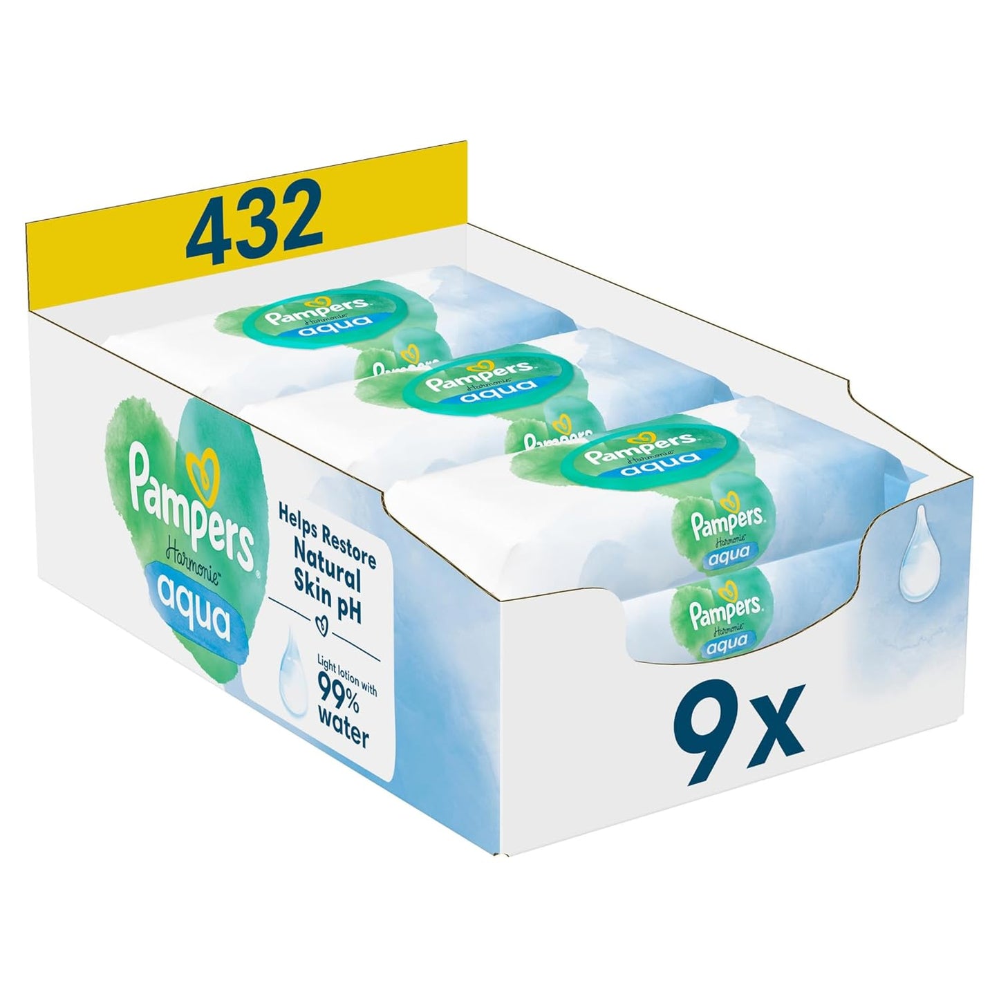 9er-Pack Harmonie Aqua Feuchttücher, 48 stück (9er Pack)