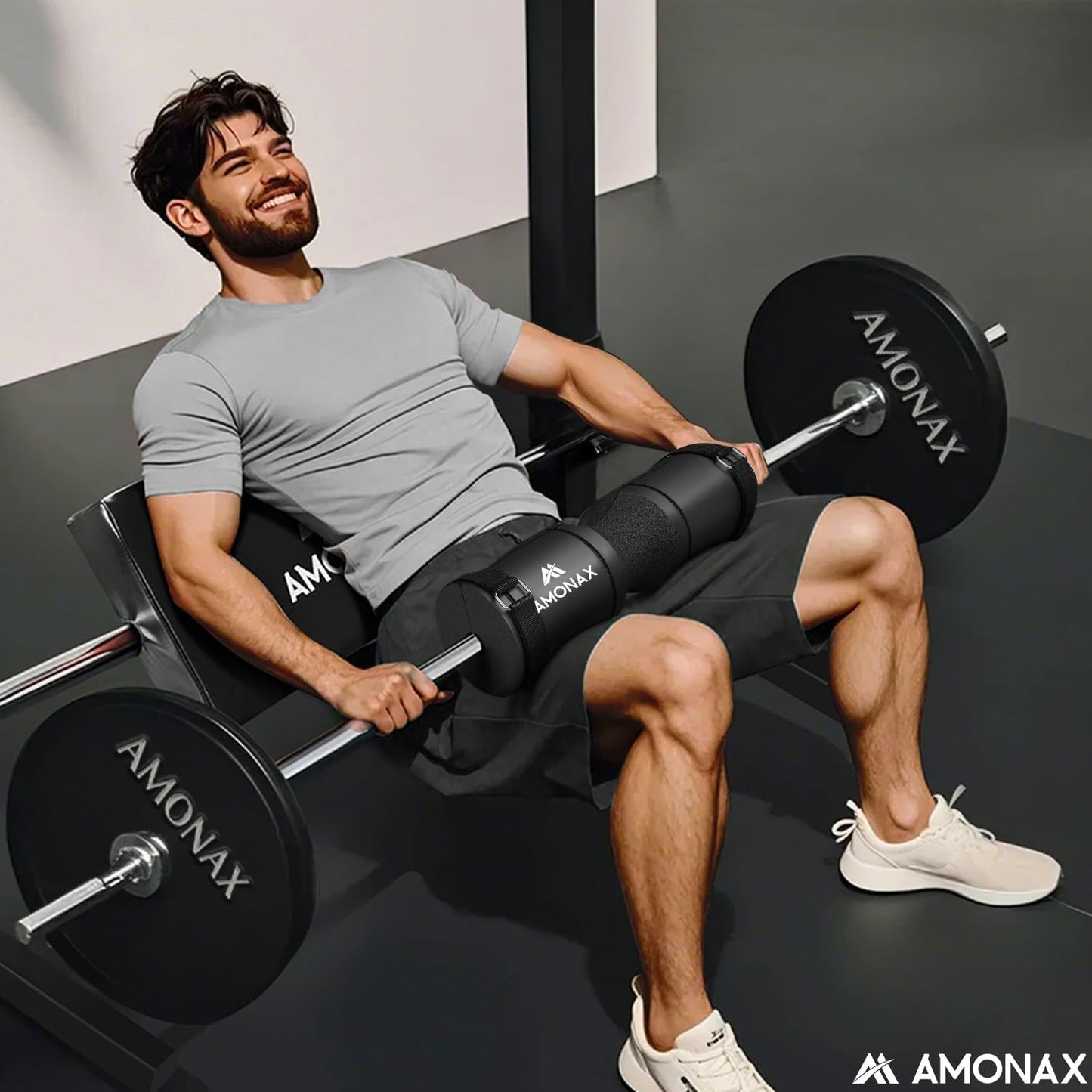 Langhantel Nackenschutz für Hip Thrust & Squats, Schwarz - Schaumstoff