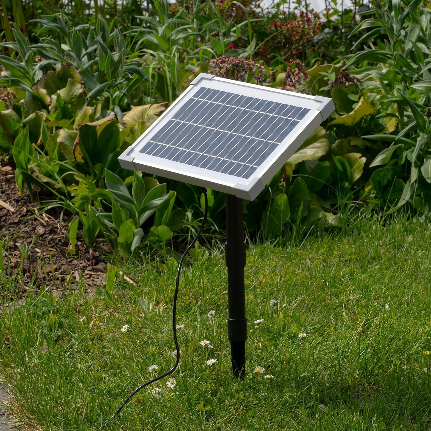 Solar Wasserspeier Set: Sitzender Elefant Lumi