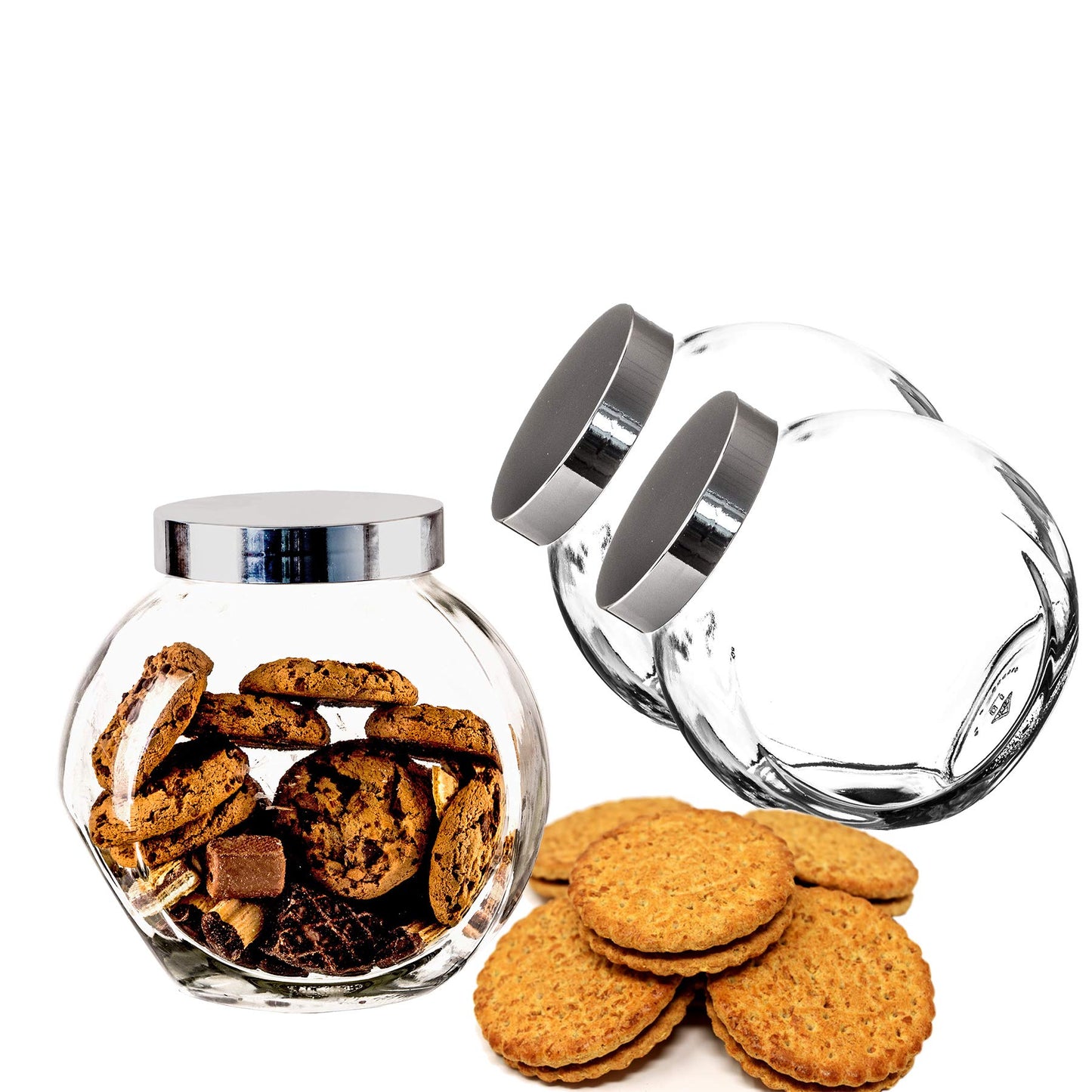 Bonbonglas-Set mit Schraubdeckel