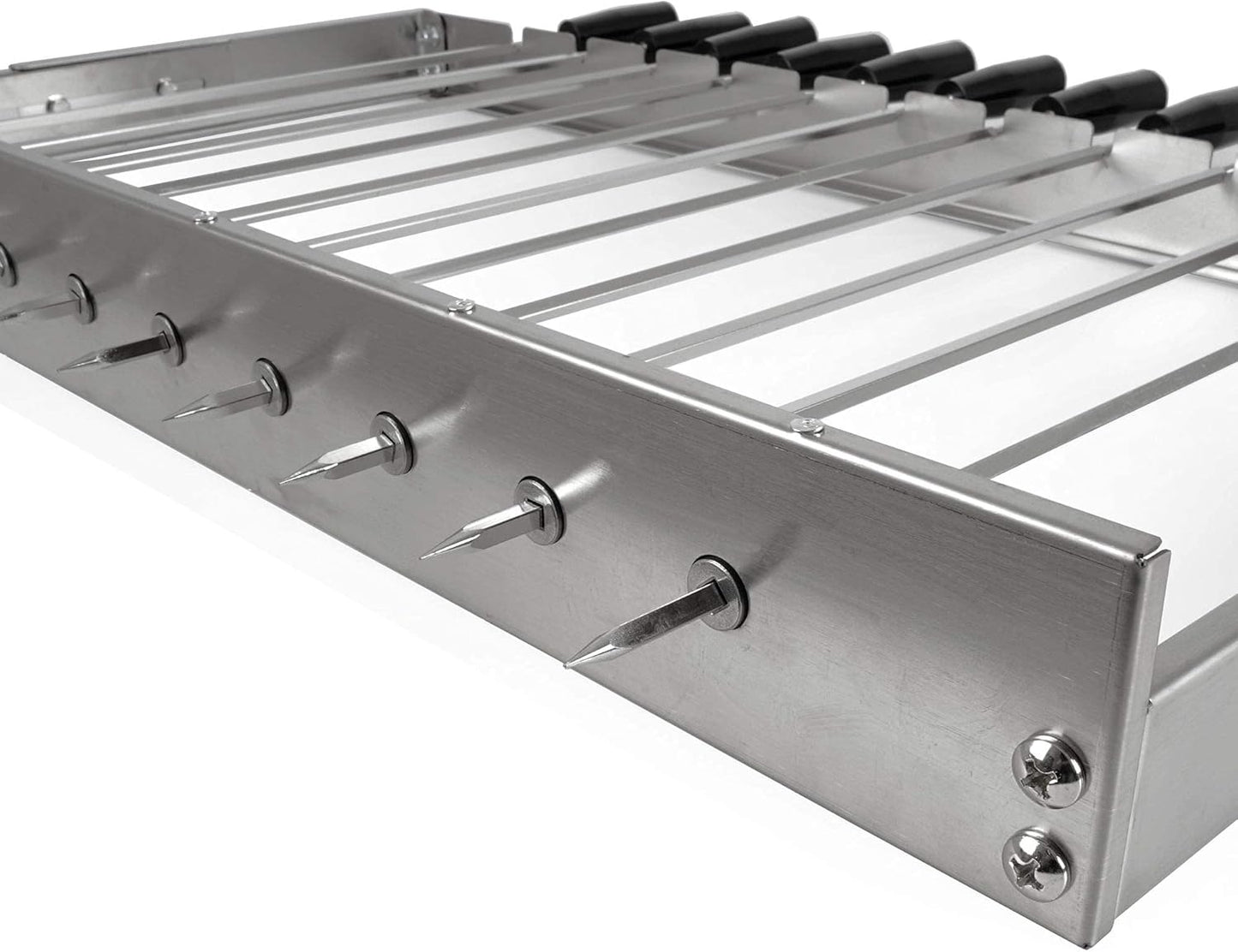 Elektrischer Drehspiess-Aufsatz mit 11 Spiessen, Motor vorne links