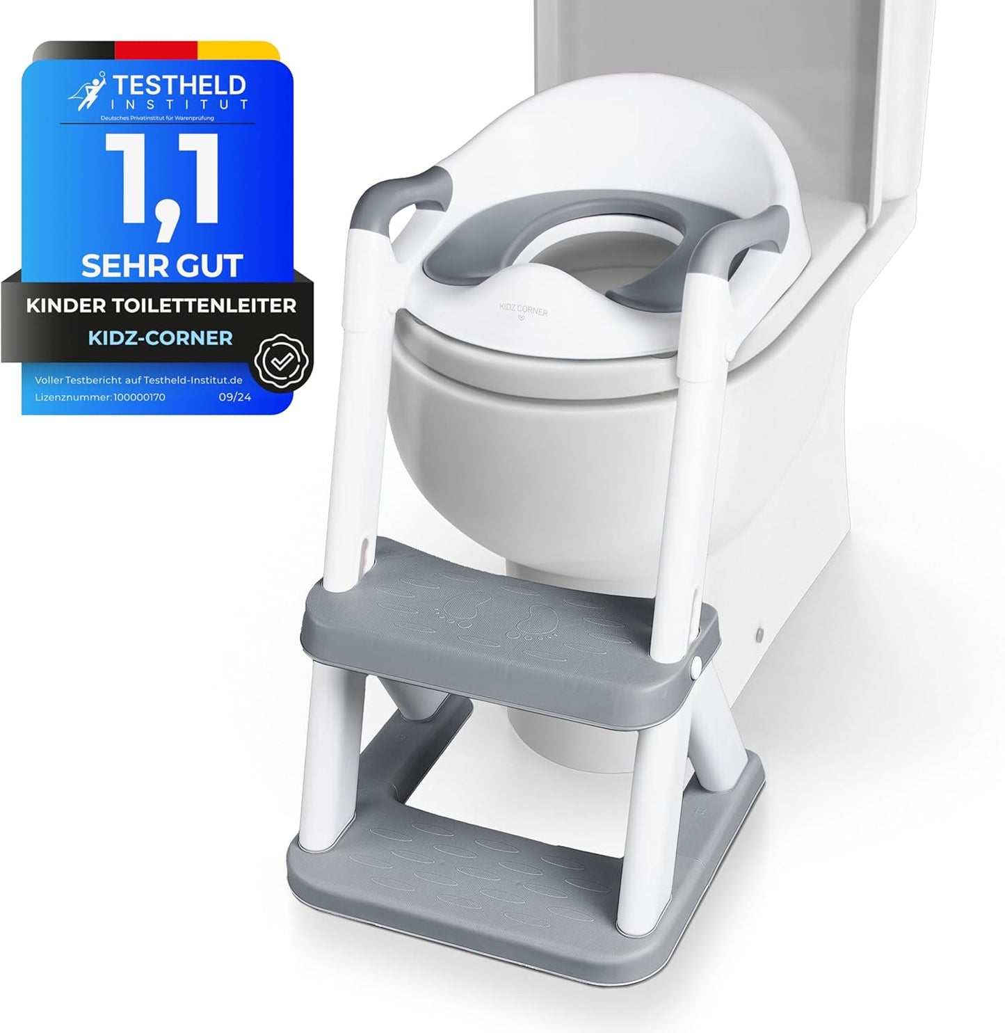 Höhenverstellbarer Kinder-Toilettensitz mit Treppe