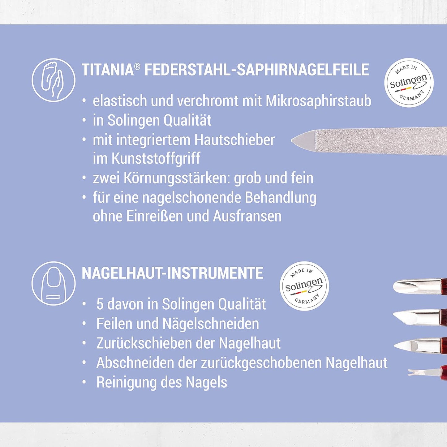 Nagelpflegeset, Maniküre Etui 10-teilig