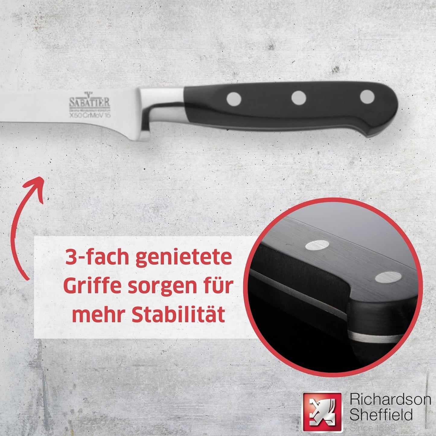 V-Sabatier Filetiermesser, Filetiermesser