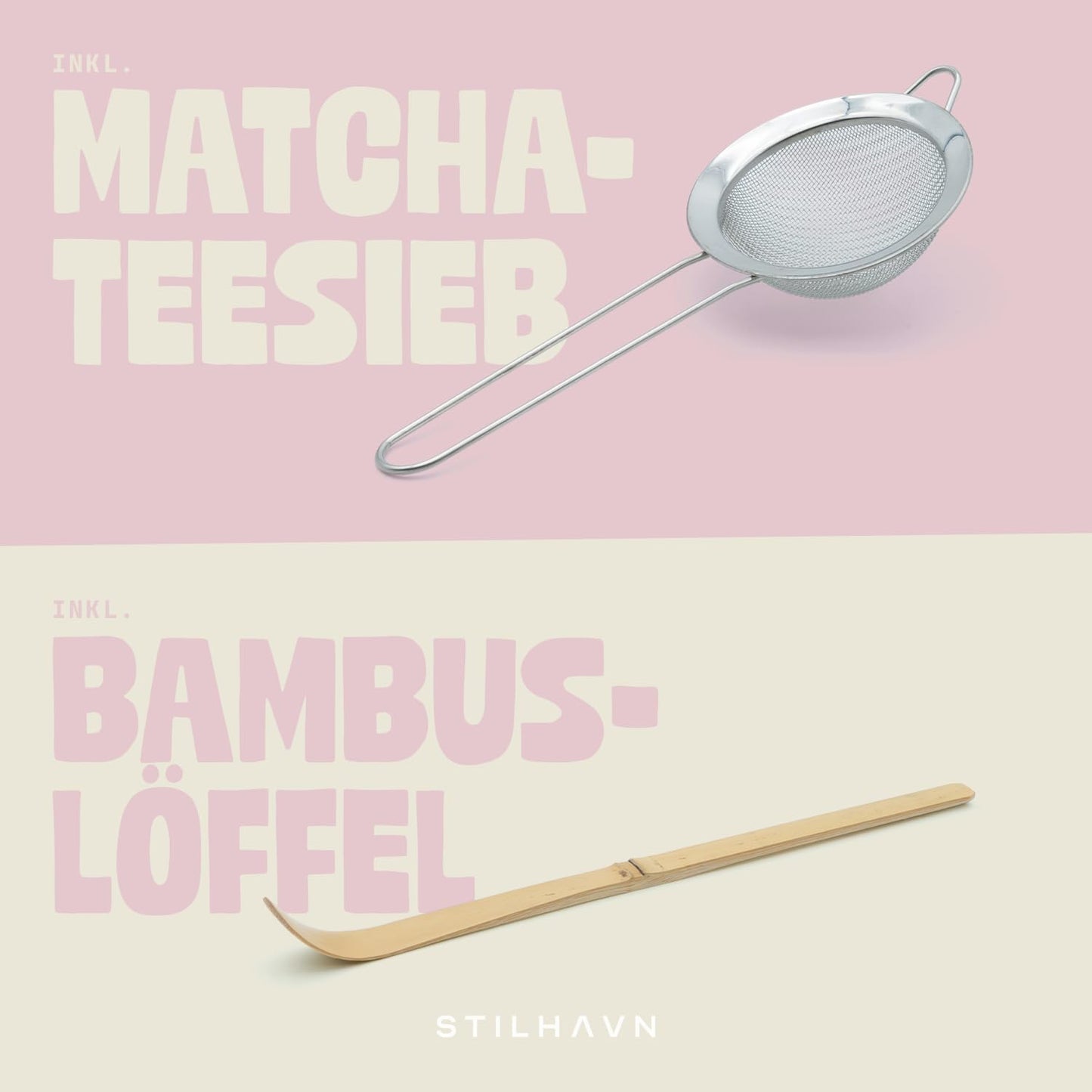 Matcha-Tee-Set, Pink