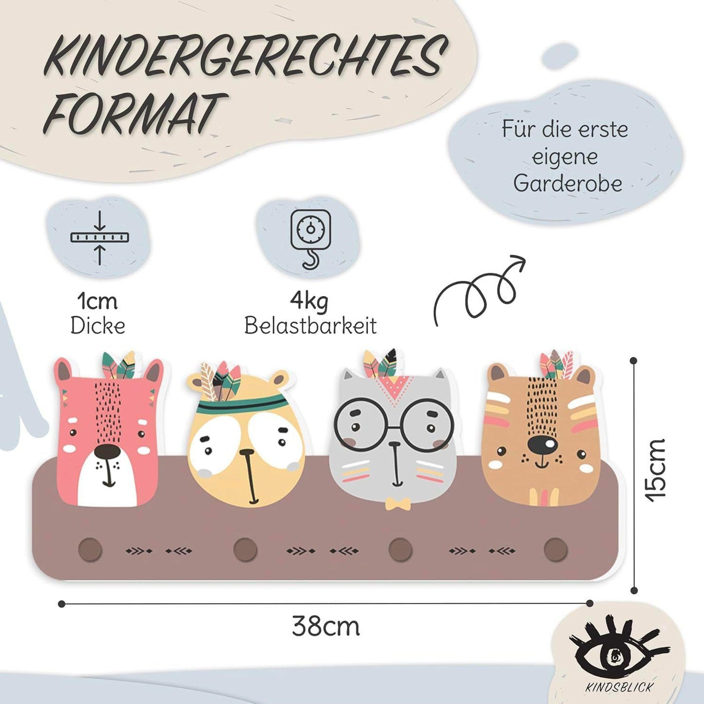 Kindergarderobe Indianer, Indianer Bunt