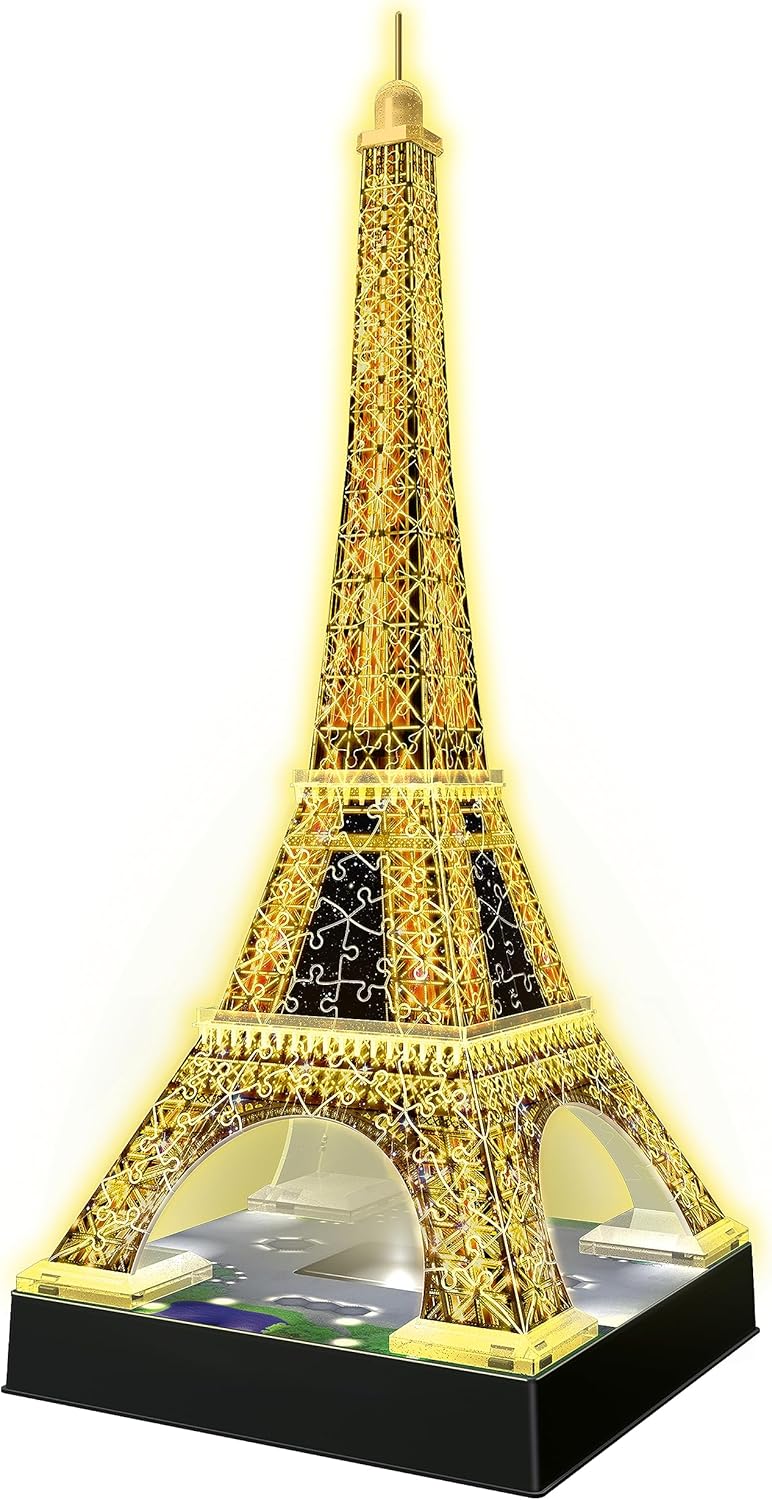 3D Puzzle Eiffelturm Night Edition mit LED, Alte Version Keine Batterien enthalten