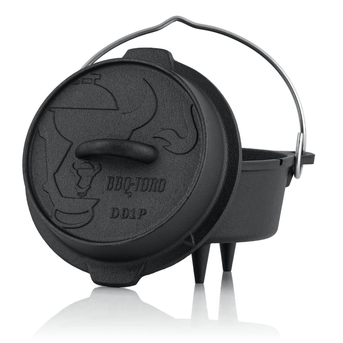 Mini Dutch Oven DO1P mit Füsse, preseasoned, Topf mit Füsse 1,8 Liter (DO1P)