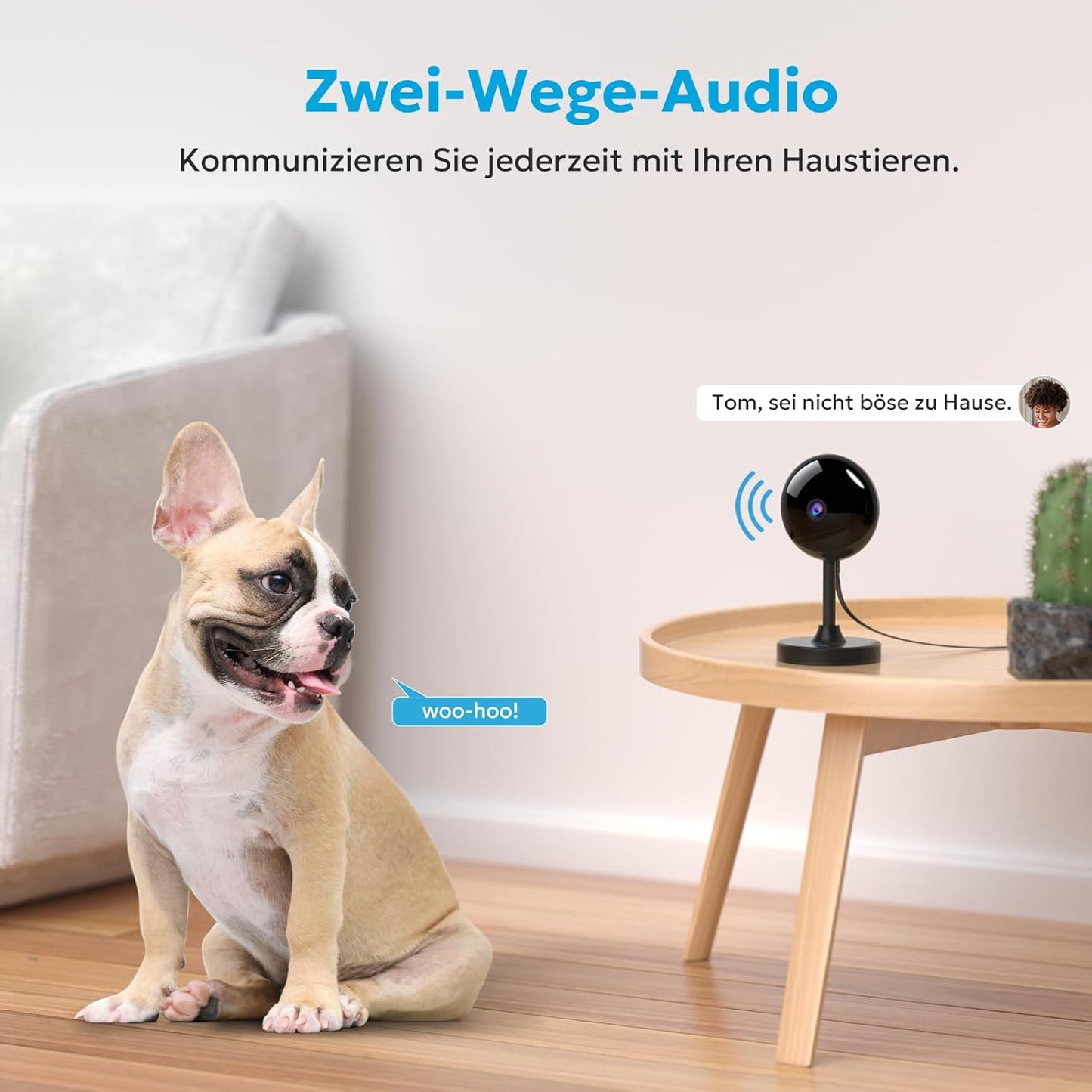 Überwachungskamera-Set mit 2K und Nachtsicht, 2 Pack Schwarz