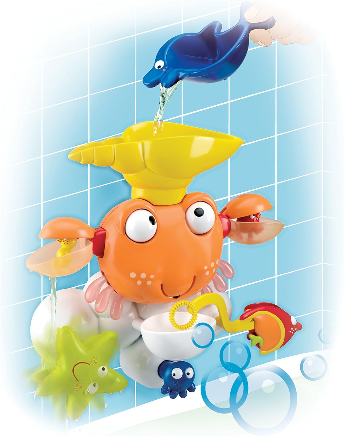 Badespielzeug Wasserkrabbe mit Saugnäpfen, Krabbe