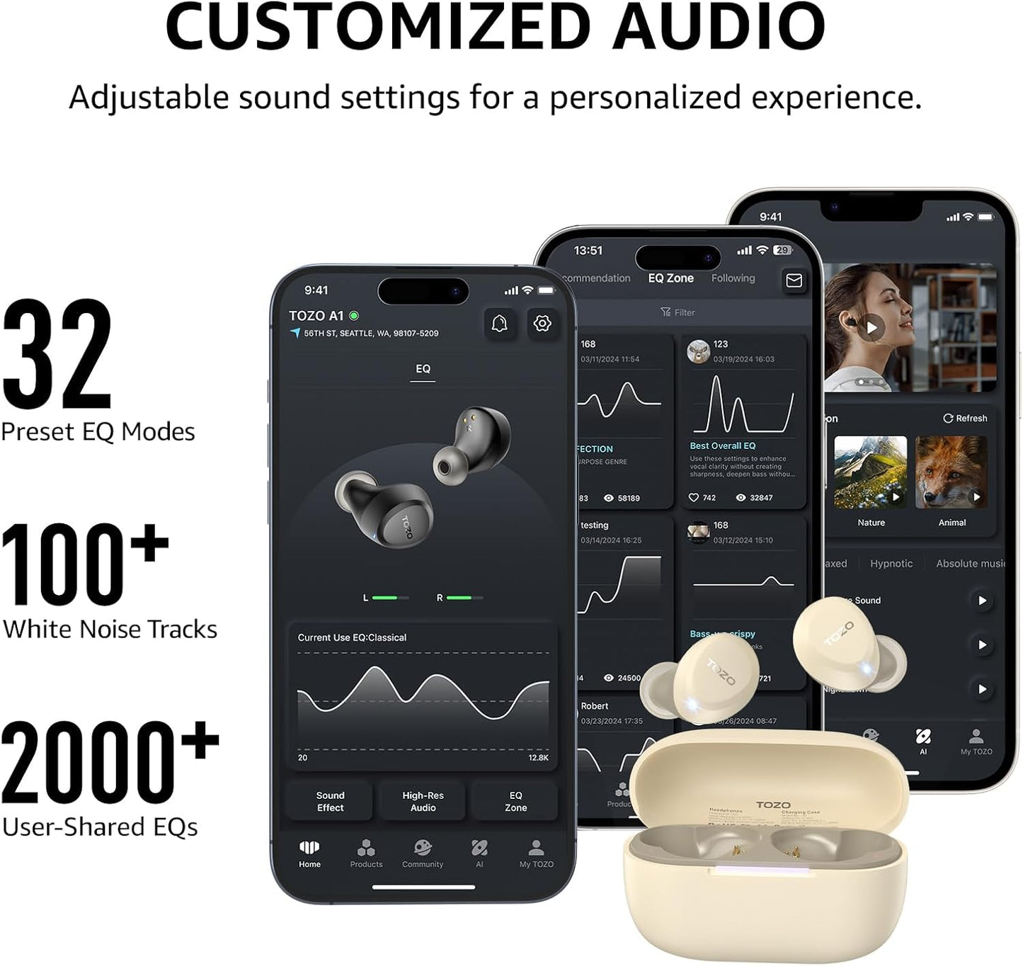 Kabellose In-Ear-Kopfhörer, A1 2024-Khaki