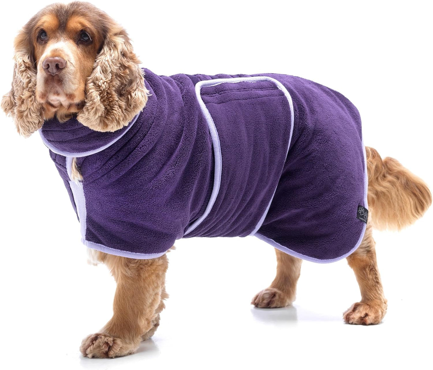 Hundebademantel, XXL Aubergine