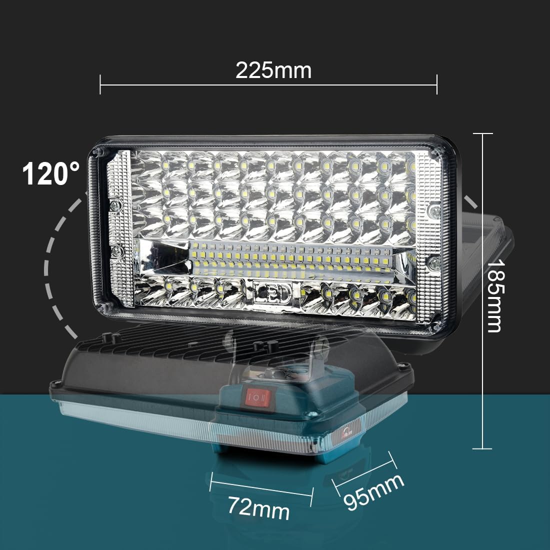Akku-LED-Arbeitsleuchte, 7 zoll 90W|1