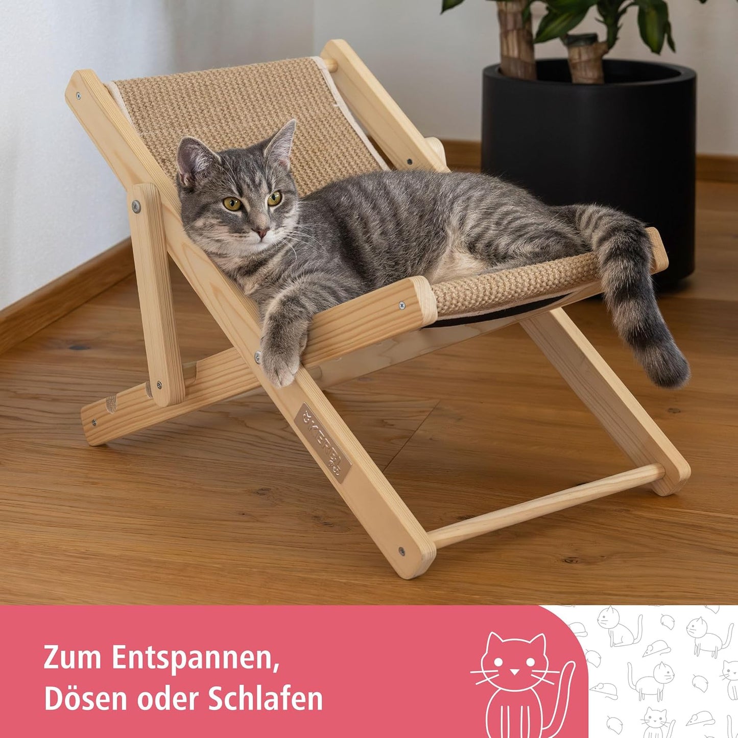 Beach Katzenliegestuhl, 3-Fach höhenverstellbar, Modell 86277