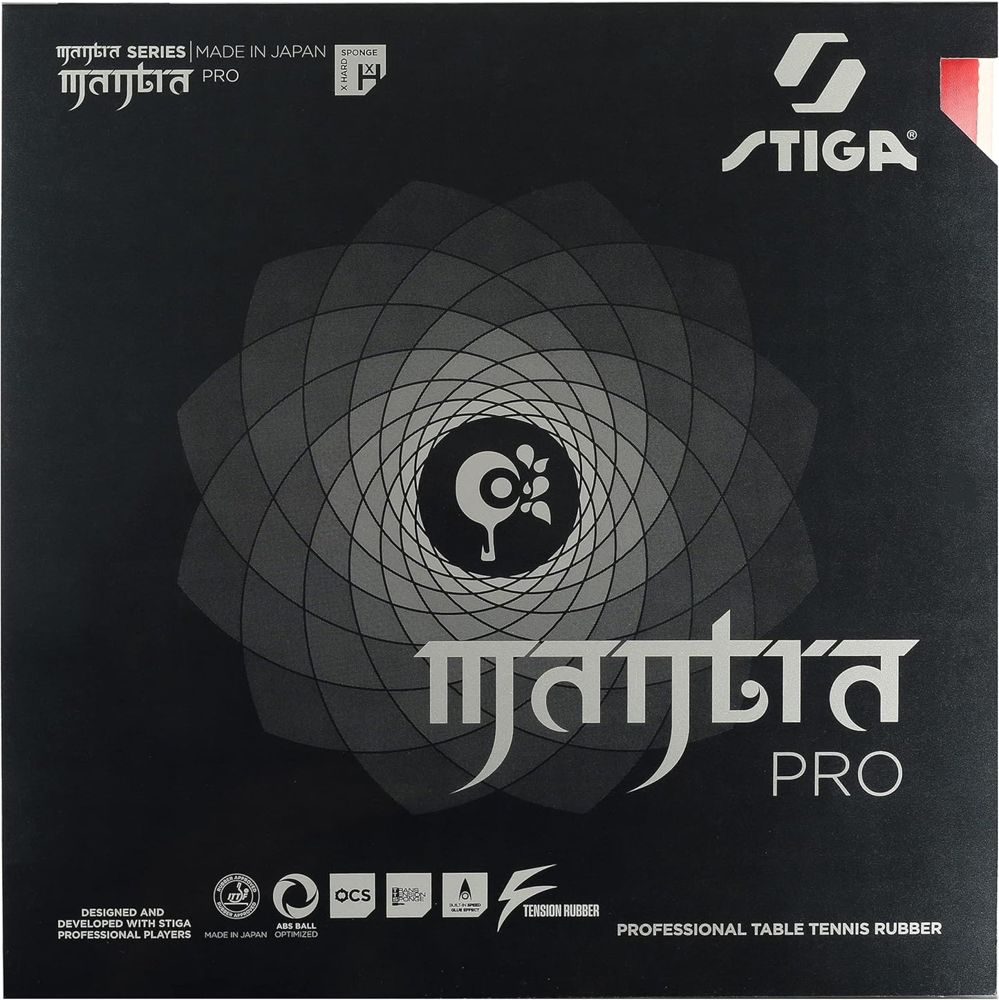 Mantra Pro - Tischtennisbelag 2.1 mm, Schwarz