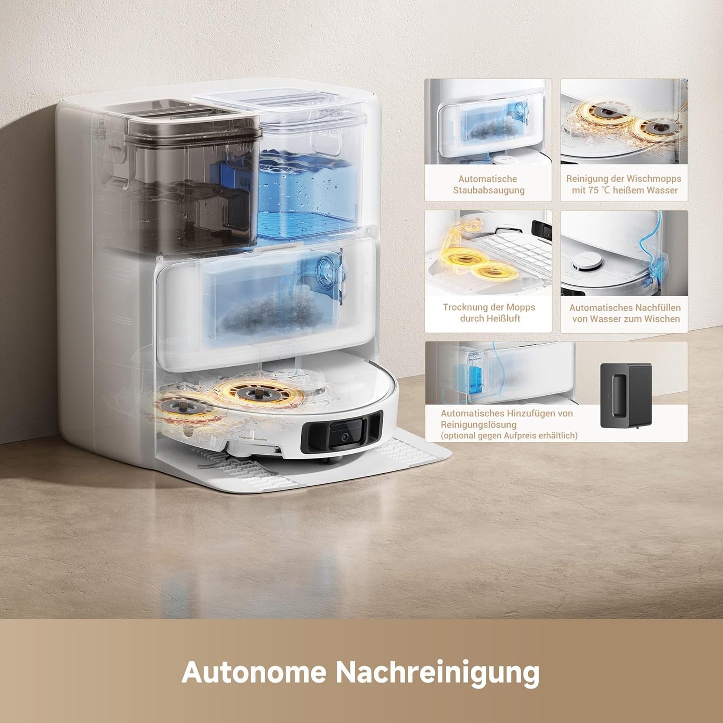 P50 Ultra Saugroboter mit Wischmopp & Selbstreinigung, P50 Ultra