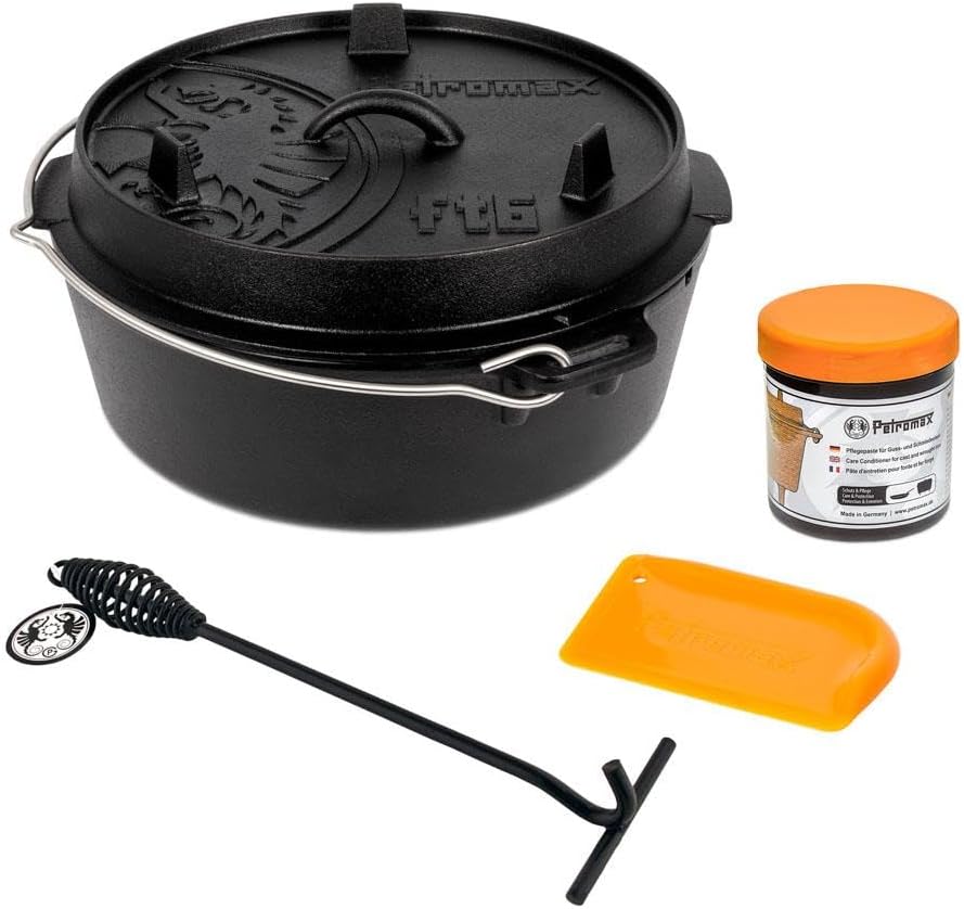 Dutch Oven Set, 5,5 Liter (planer Boden)
