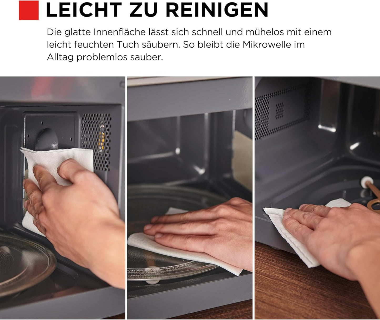 Mikrowelle mit Automatikprogrammen, 20L Solo Digitaler Spiegel