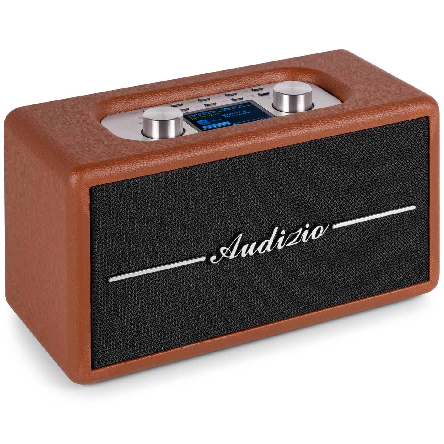 Leder Vintage DAB+ Radio, Braun