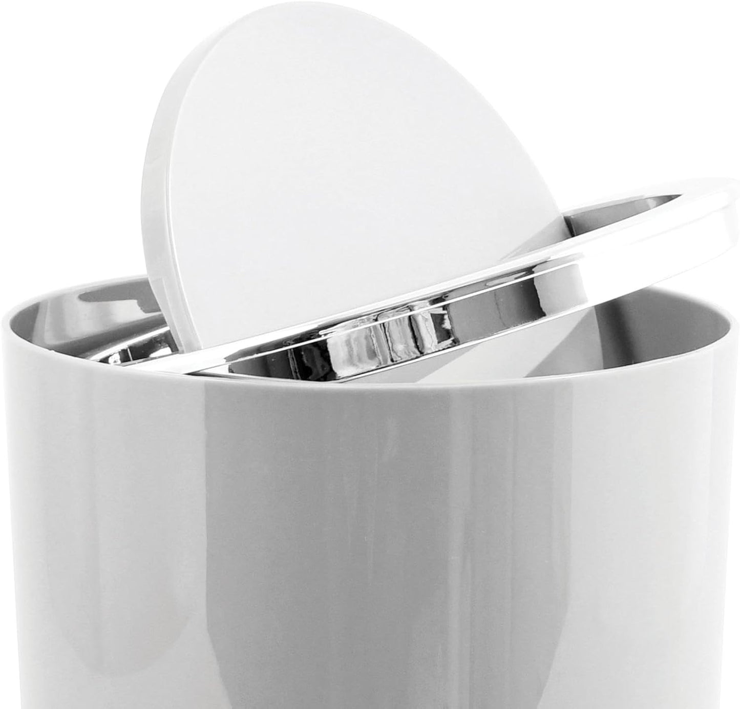 Kosmetikeimer Aspen mit Schwingdeckel, Weiß